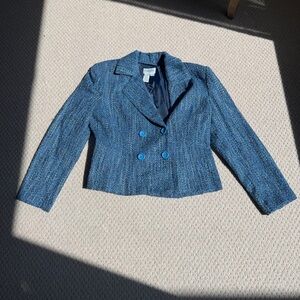 Chadwick's Women's Blue Tweed Blazeer Size 16 NWOT